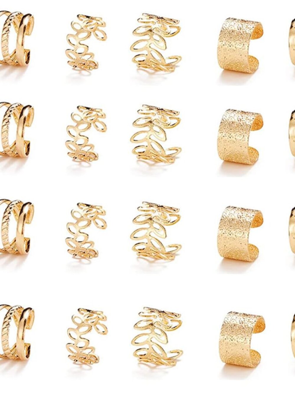 20 PCS Gold Hair Jewelry for Braids with Crystal Rhinestone Dreadlock Braid Clip
